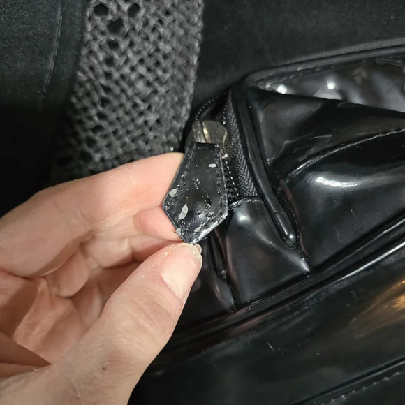 Loungefly Glossy Black Embossed Handbag - Picture 4 of 5